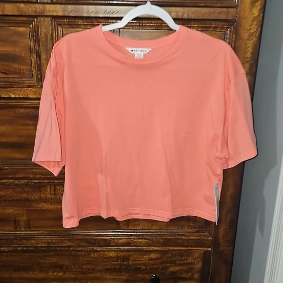 Athleta Nwts Womens True Cotton Crop Tee!! Sz Medium! - Picture 4 of 7